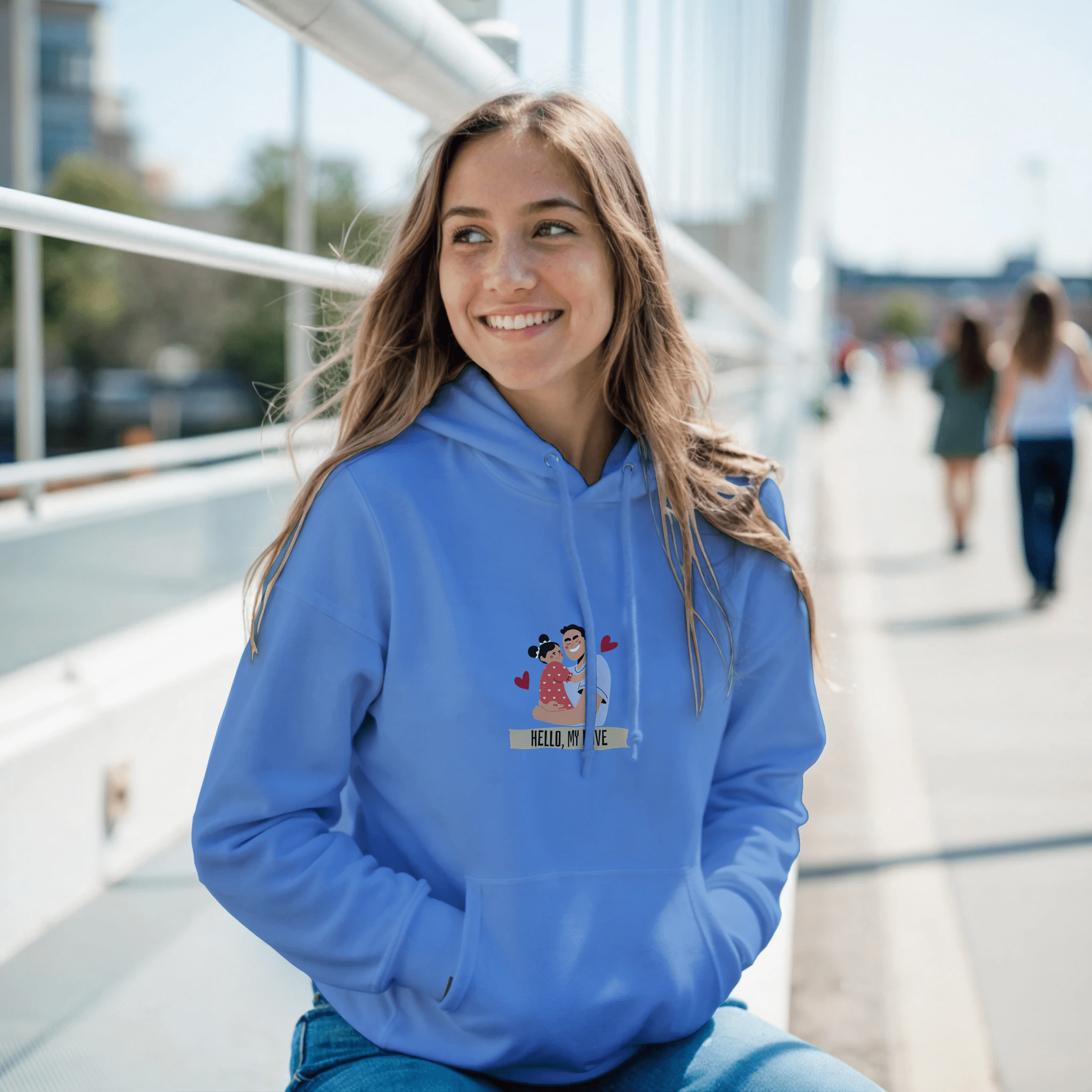 Sudadera mujer con diseño familiar | Gildan 18500 - Imagen 13