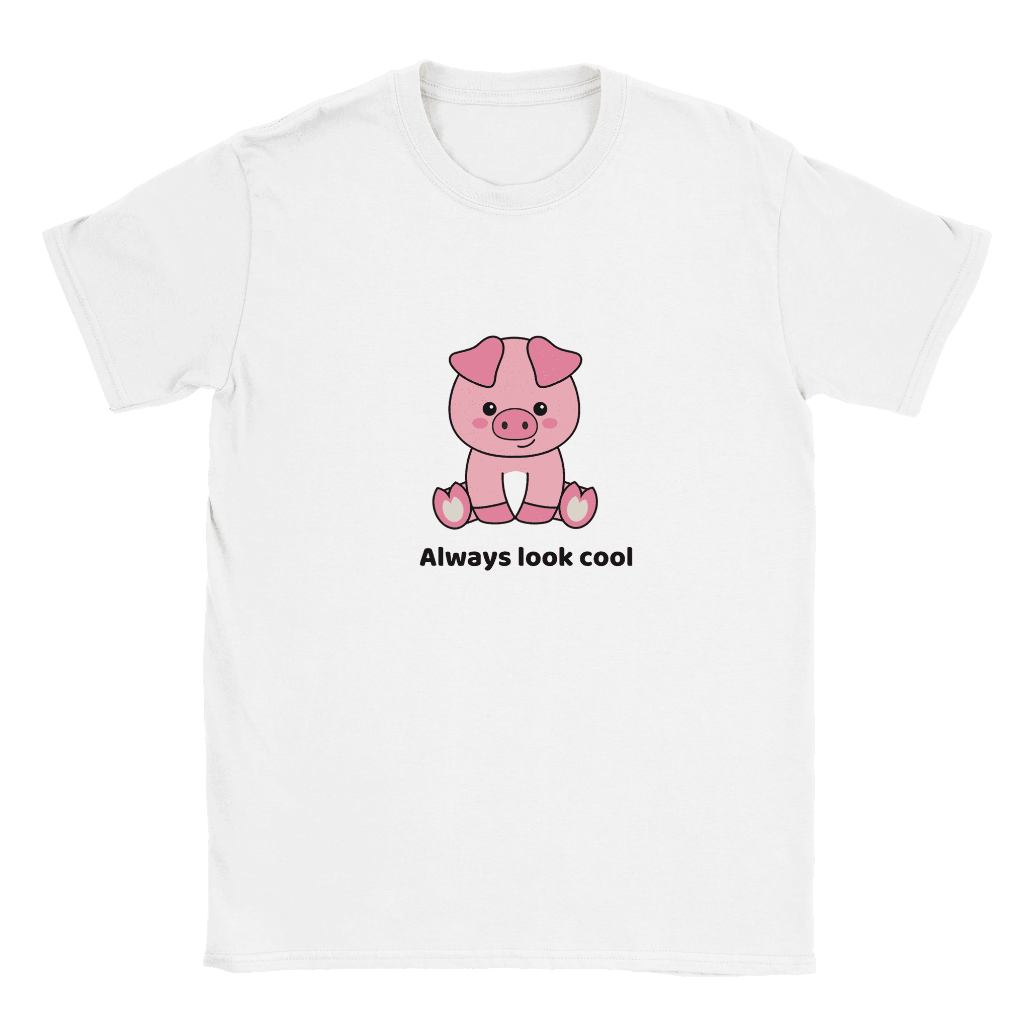 Camiseta unisex Always Look Cool con diseño de cerdito - Imagen 7