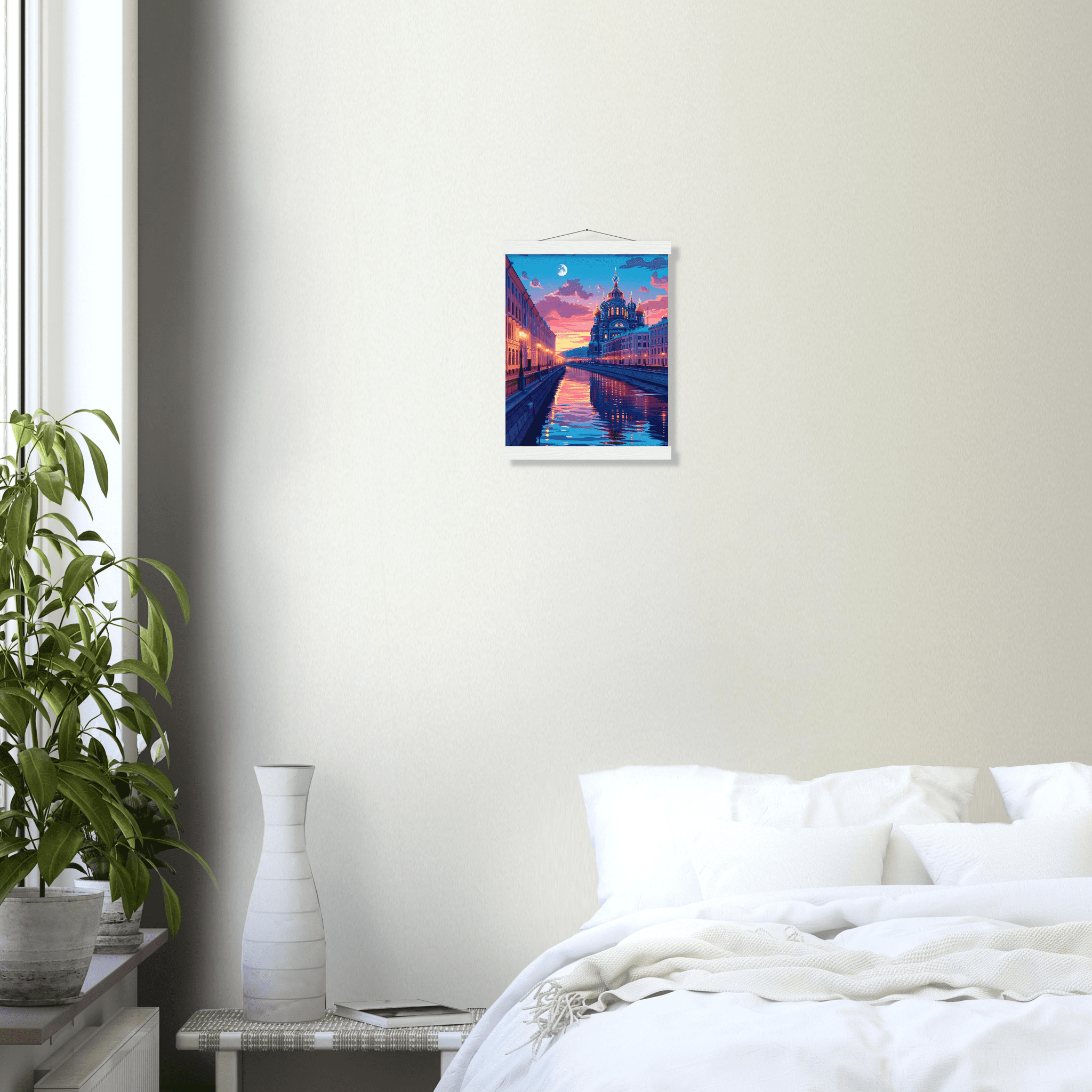 Póster Decorativo con Colgador de Madera – Paisaje Urbano - Imagen 16
