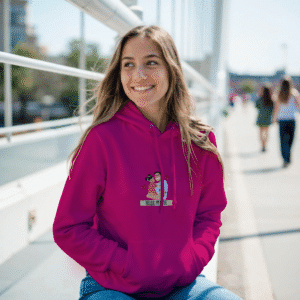 Sudadera mujer con diseño  familiar | Gildan 18500