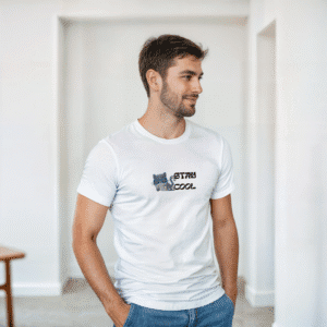 Camiseta bordada unisex – Gato con gafas | Gildan 5000