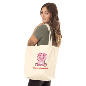Bolsa de tela ecológica “Always Look Cool” de algodón orgánico