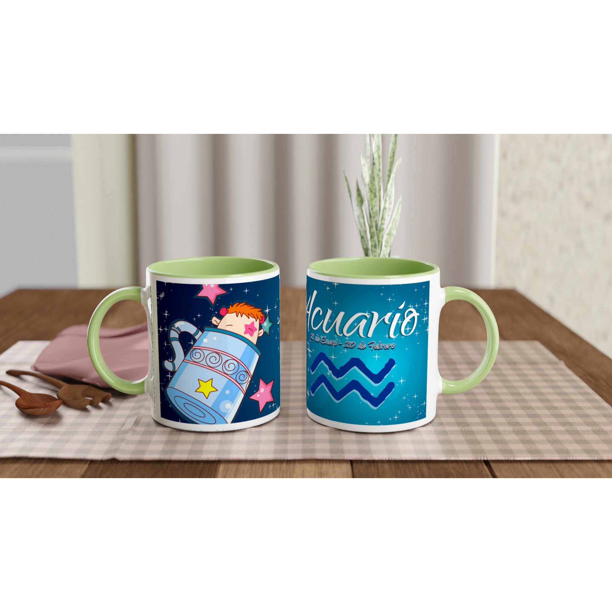 Taza cerámica 325 ml “Acuario” | Apta microondas y lavavajillas - Imagen 3