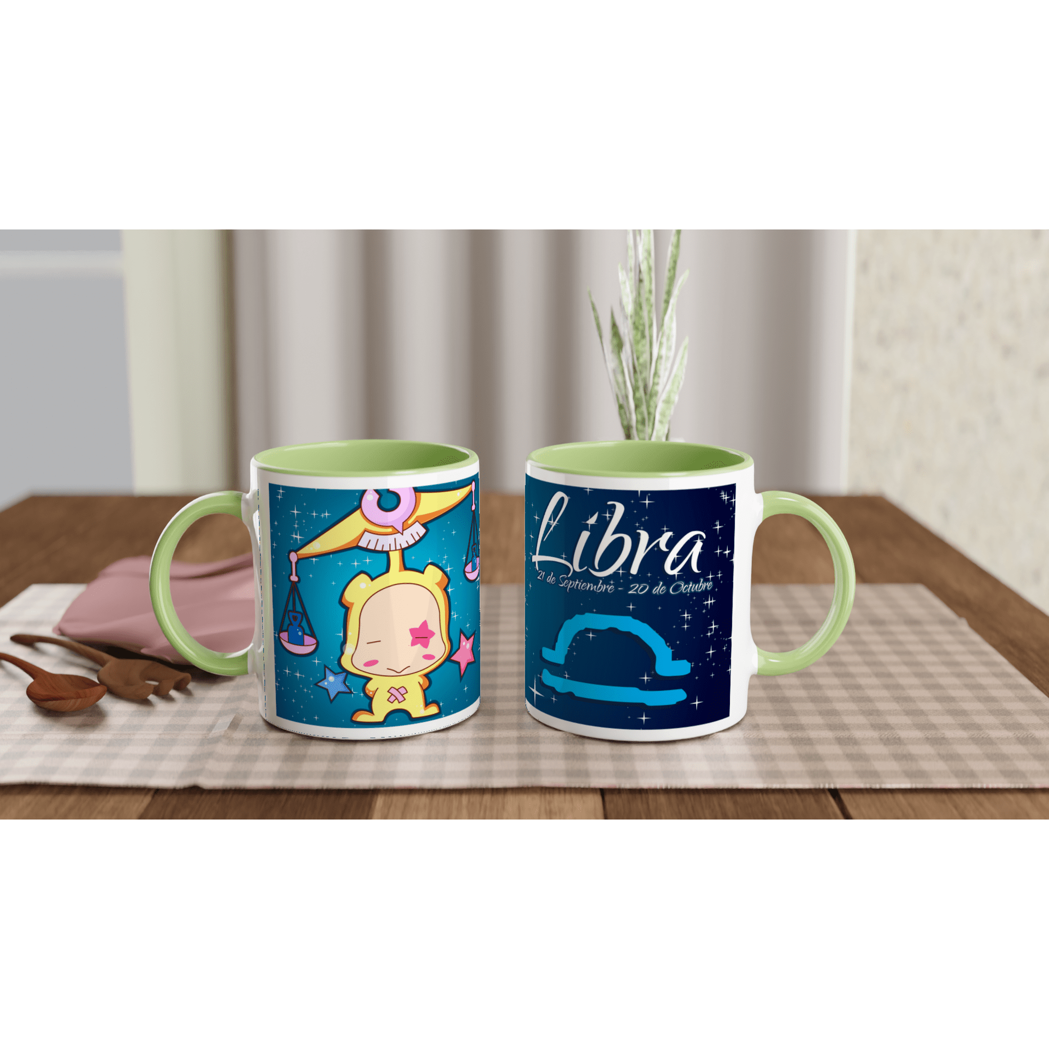Taza cerámica 325 ml “Libra” | Apta microondas y lavavajillas - Imagen 2