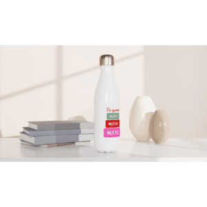 Botella de agua de acero inoxidable blanca 500 ml