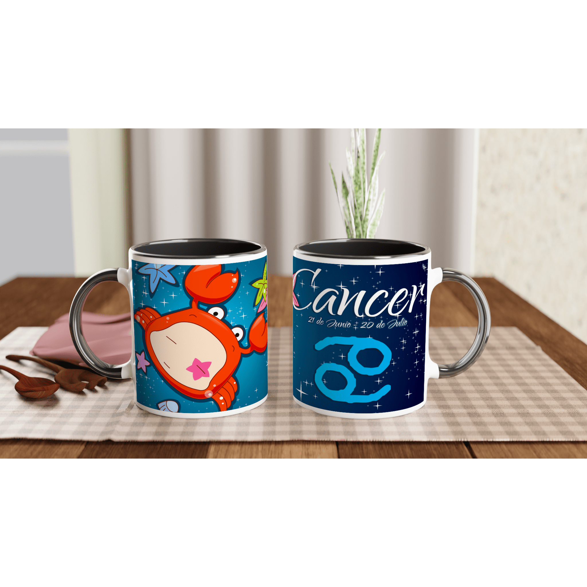 Taza cerámica 325 ml “Cáncer” | Apta microondas y lavavajillas - Imagen 3