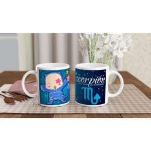 Taza cerámica 325 ml “Escorpio” | Apta microondas y lavavajillas