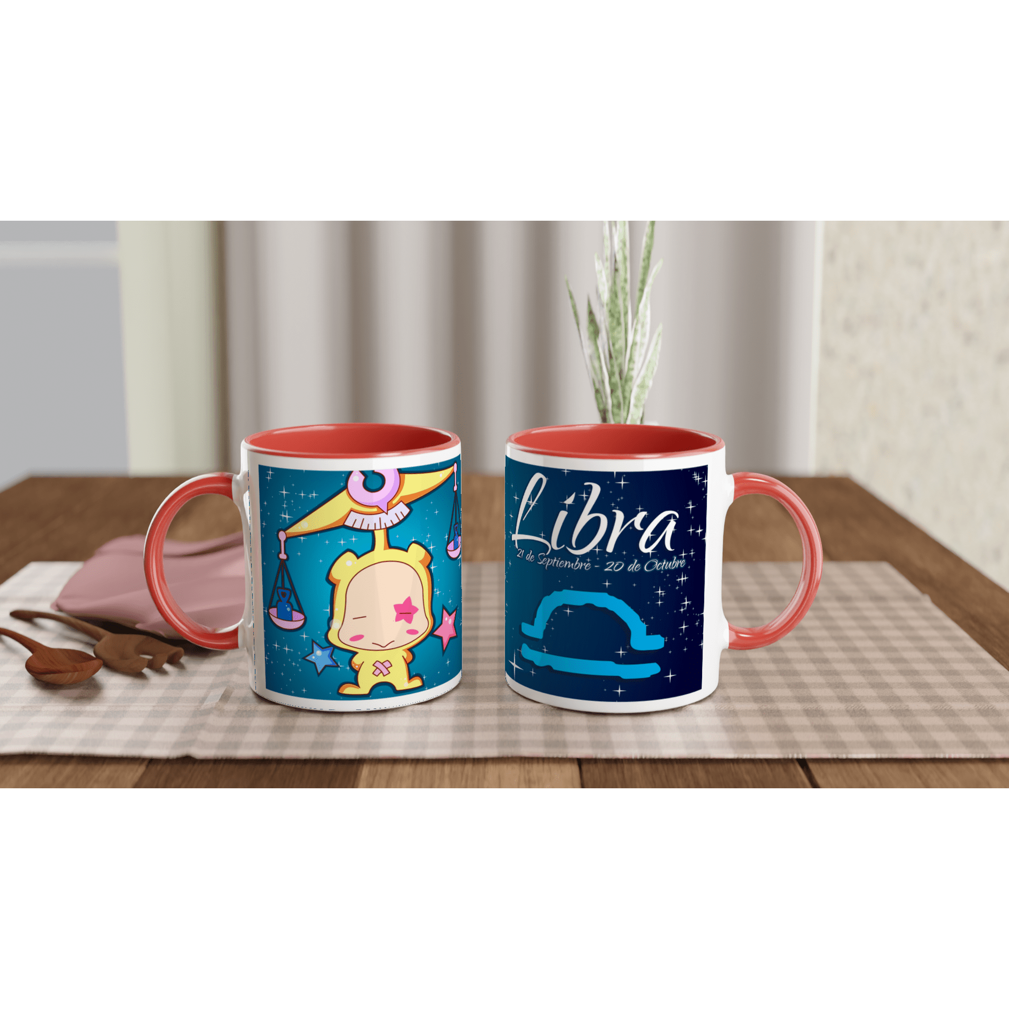 Taza cerámica 325 ml “Libra” | Apta microondas y lavavajillas - Imagen 3