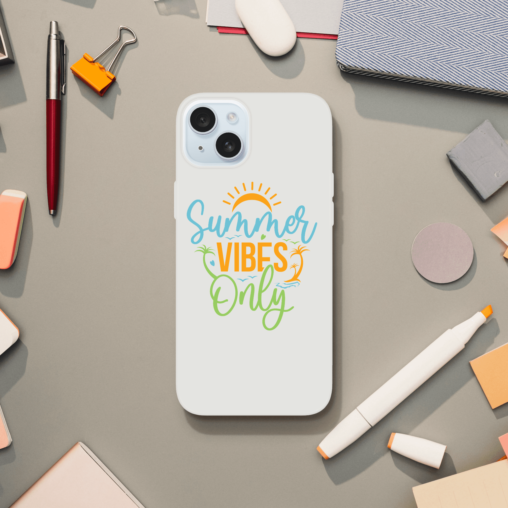 Carcasa Flexi personalizada “Summer Vibes Only” para iPhone - Imagen 2