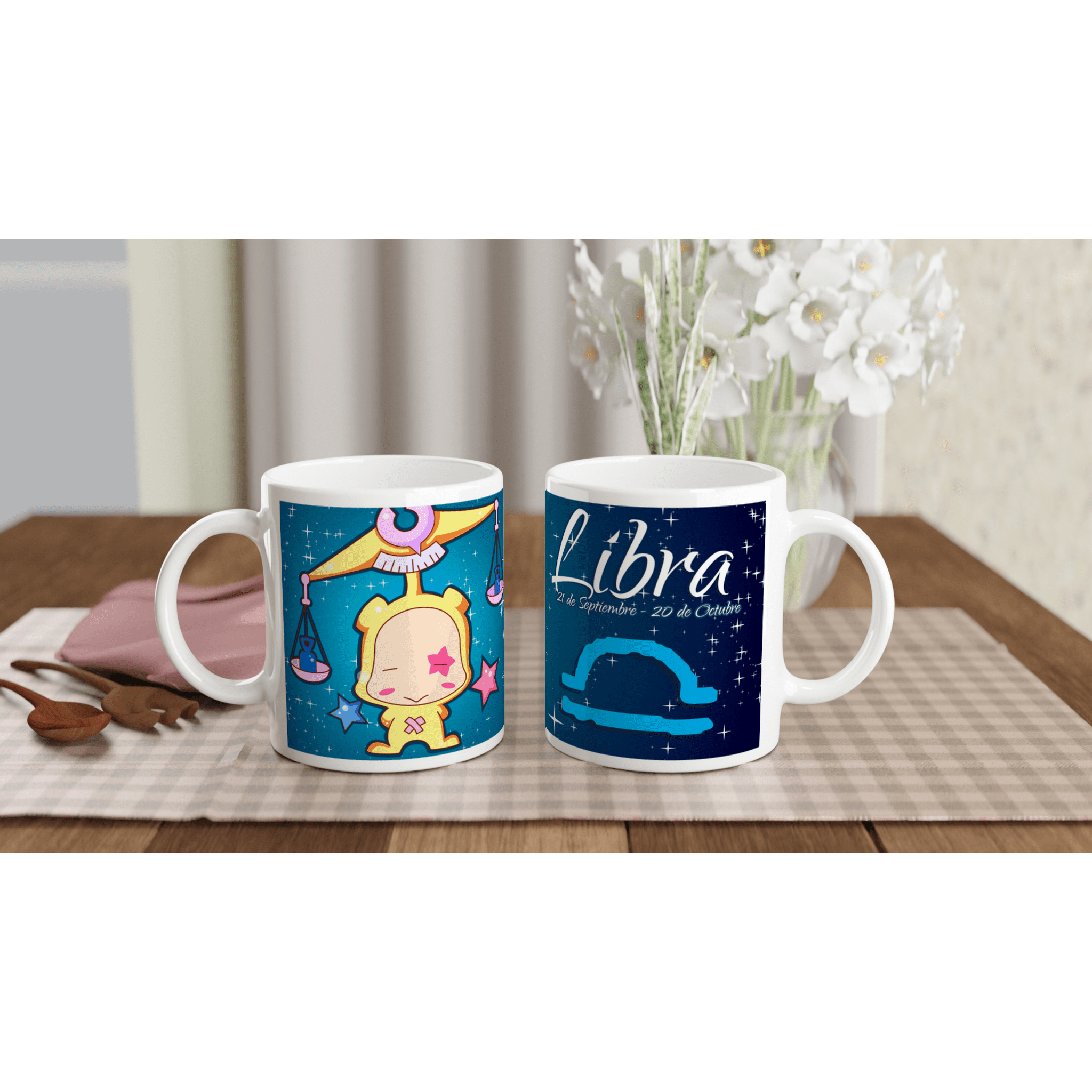 Taza cerámica 325 ml “Libra” | Apta microondas y lavavajillas - Imagen 7