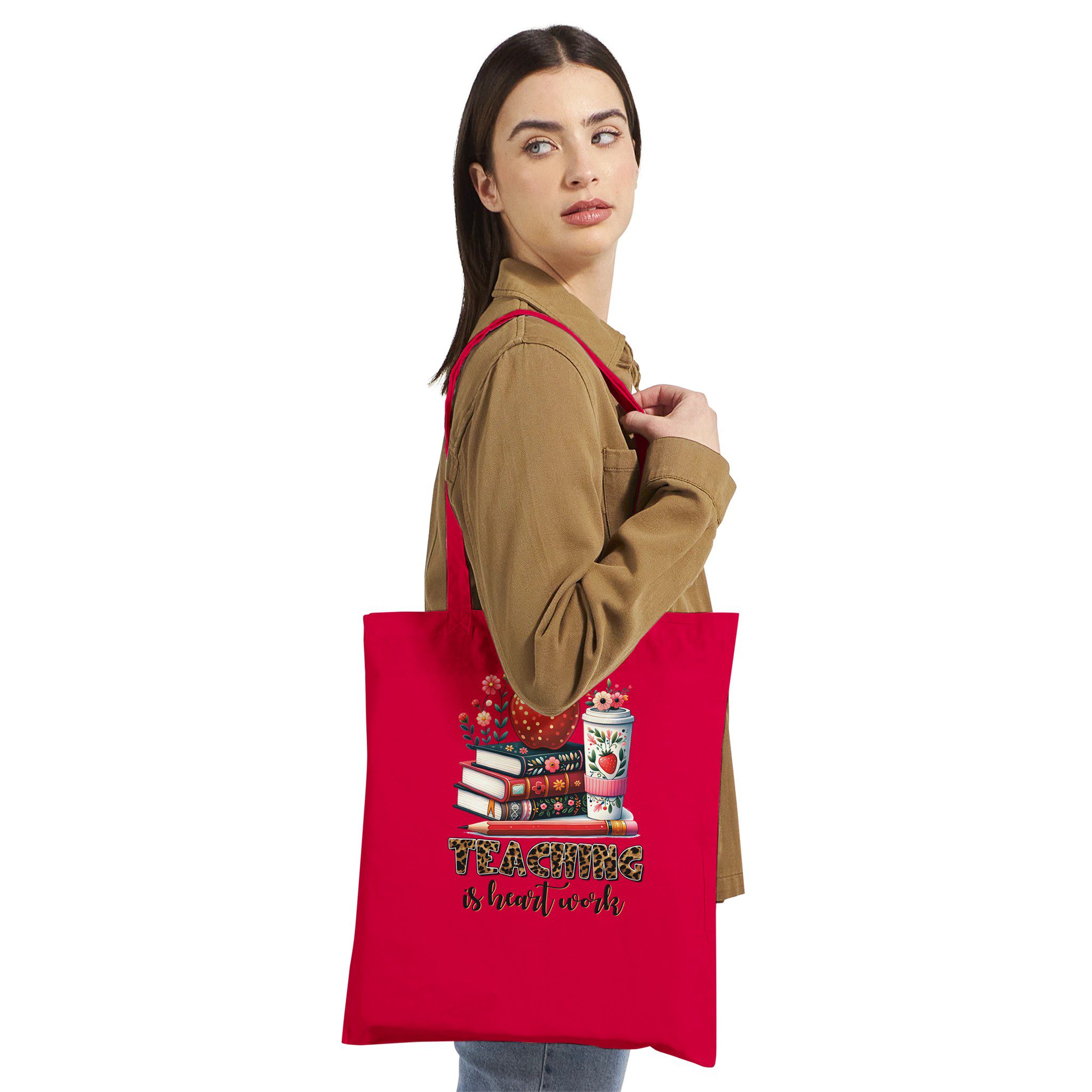 Bolsa de tela ecológica con asas largas | 100% algodón reutilizable - Imagen 5