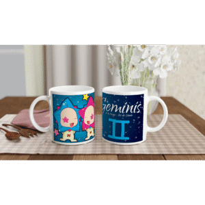 Taza cerámica 325 ml “Géminis” | Apta microondas y lavavajillas