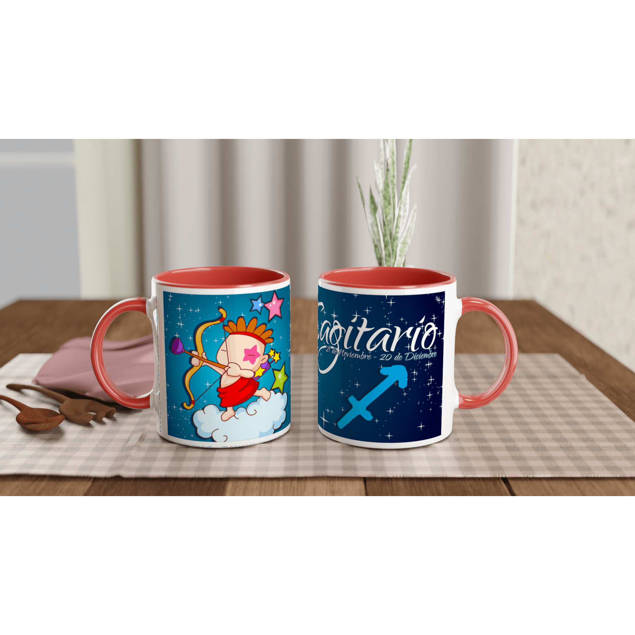 Taza cerámica 325 ml “Sagitario” | Apta microondas y lavavajillas