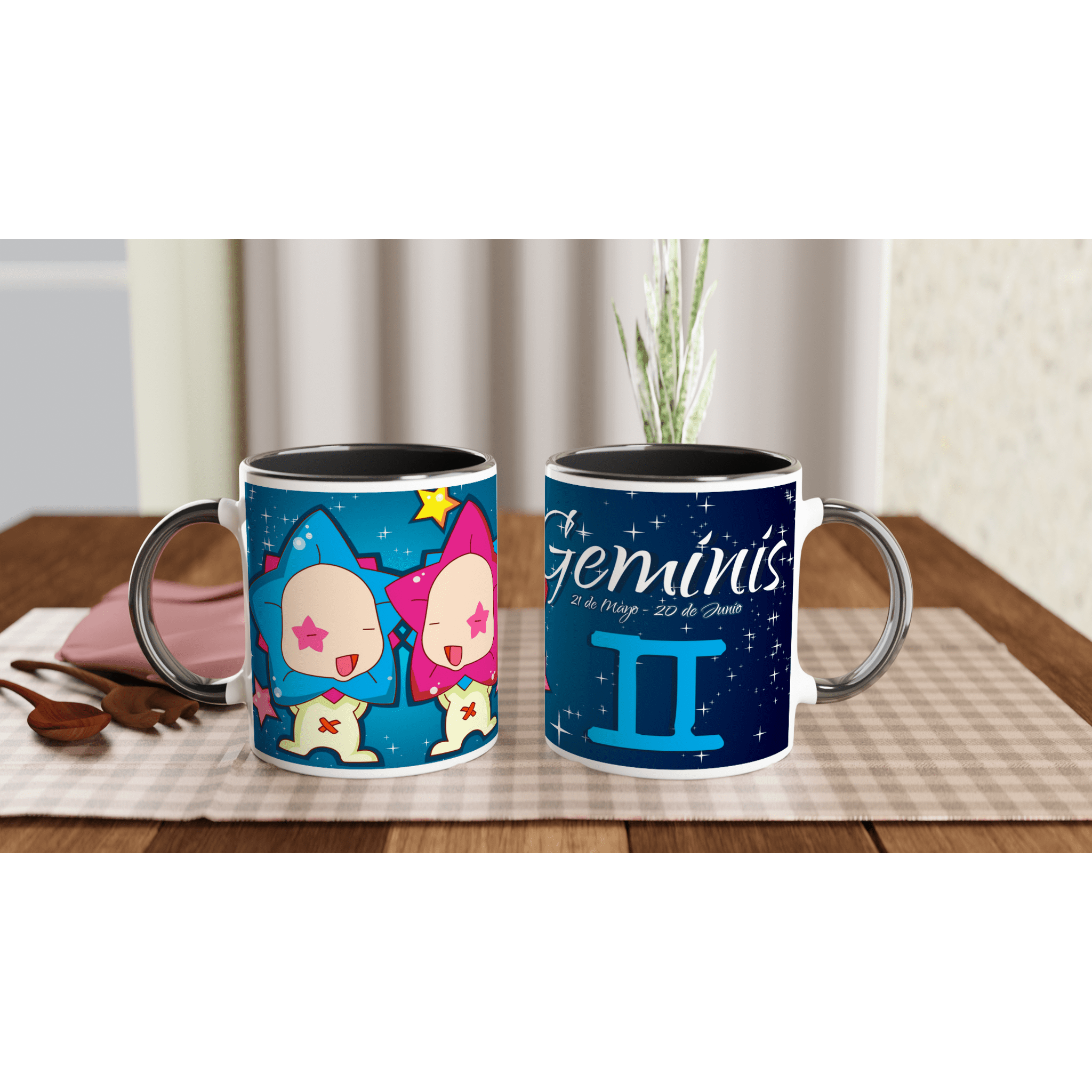 Taza cerámica 325 ml “Géminis” | Apta microondas y lavavajillas - Imagen 9