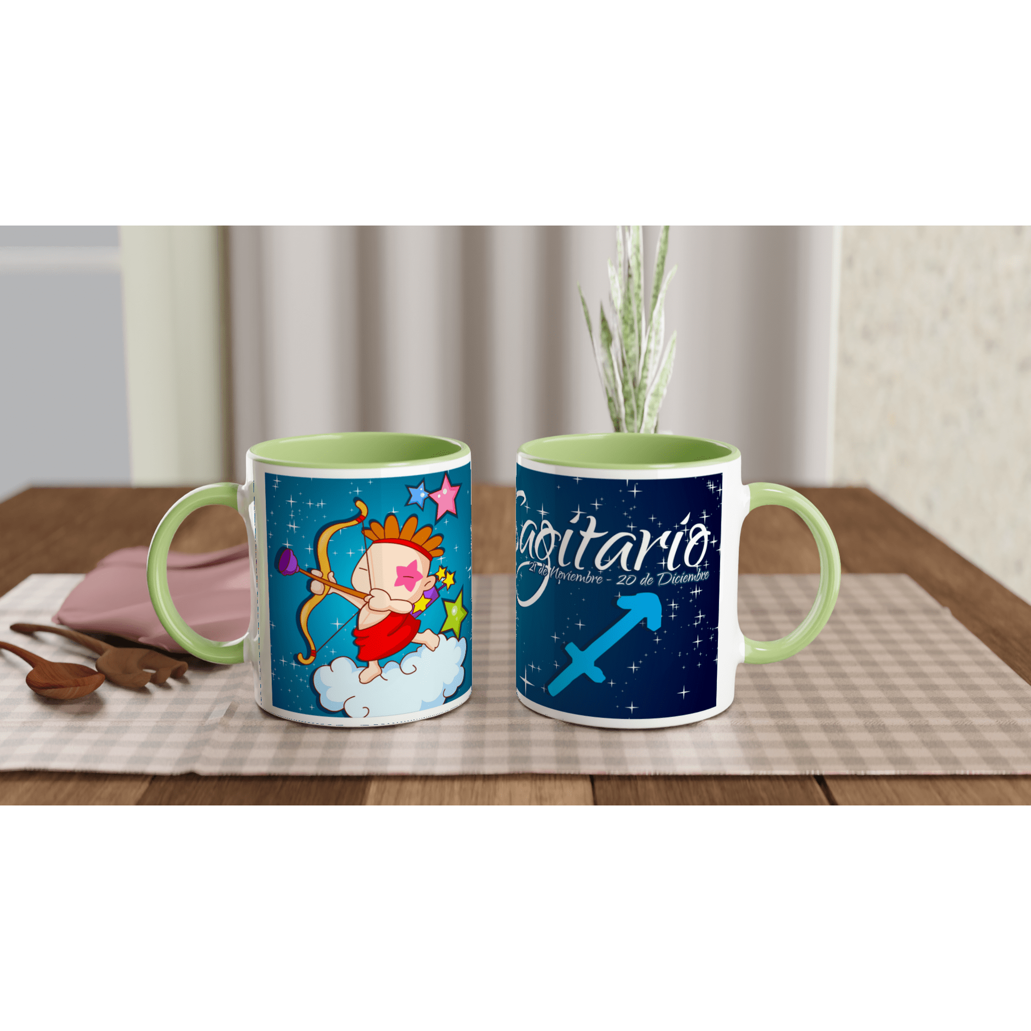 Taza cerámica 325 ml “Sagitario” | Apta microondas y lavavajillas - Imagen 6