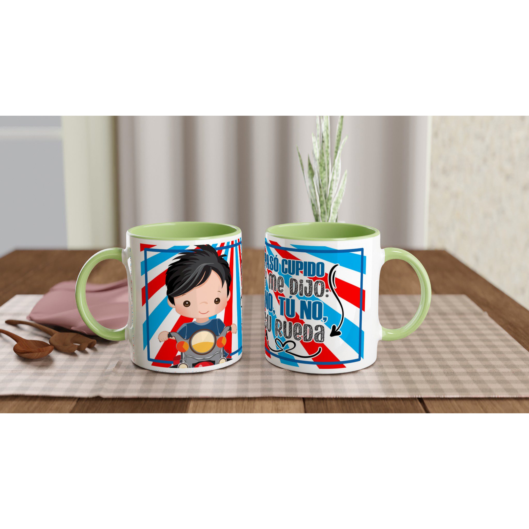 Taza de cerámica 325 ml con diseño motero y frase divertida - Imagen 7