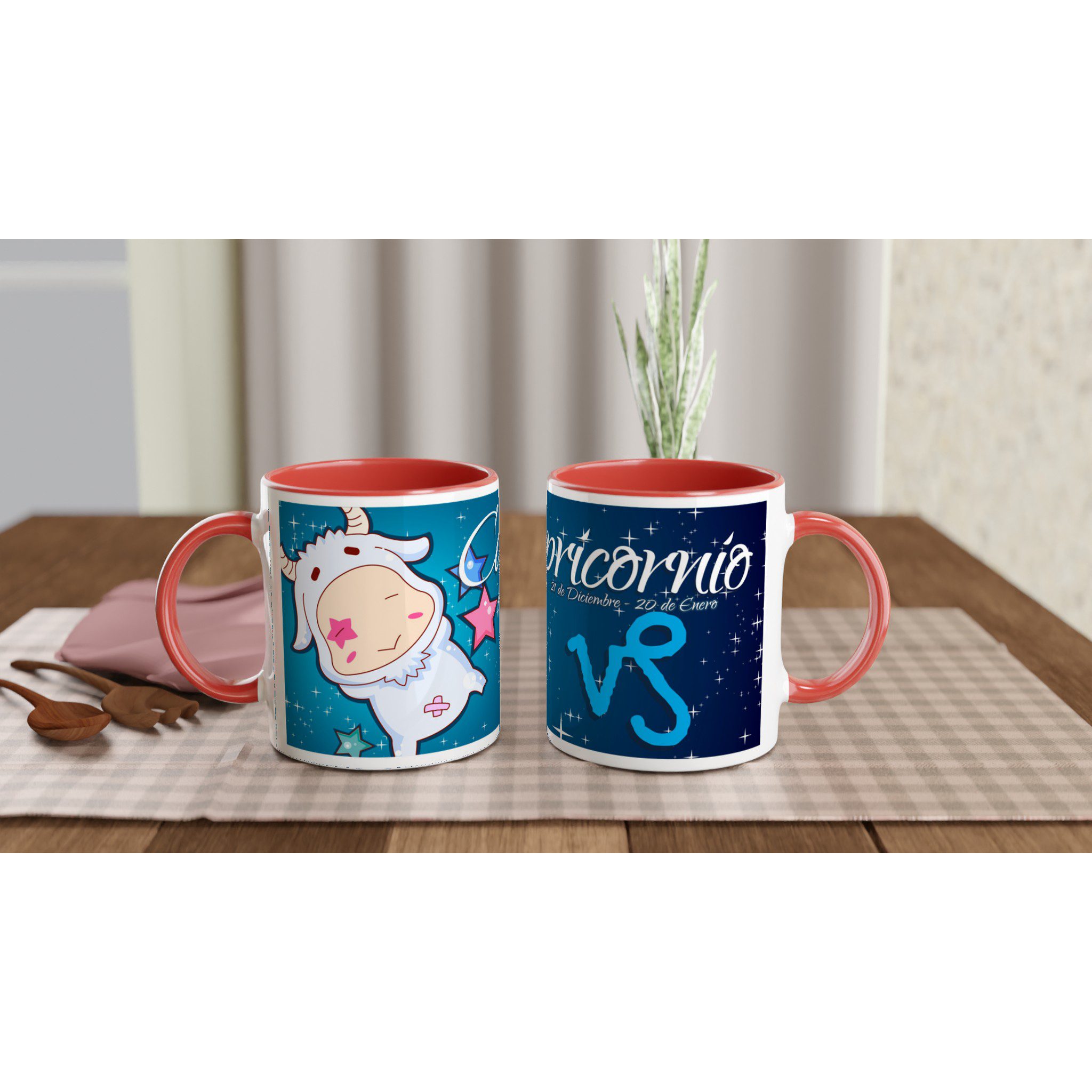 Taza cerámica 325 ml “Capricornio” | Apta microondas y lavavajillas - Imagen 4