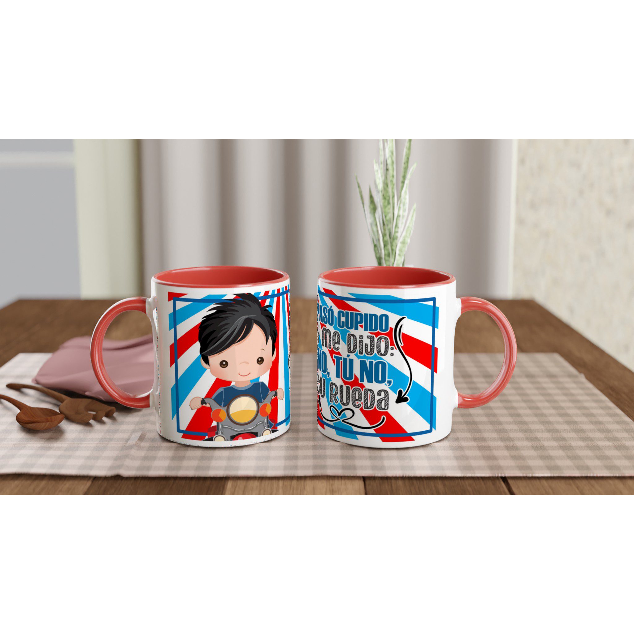 Taza de cerámica 325 ml con diseño motero y frase divertida - Imagen 8