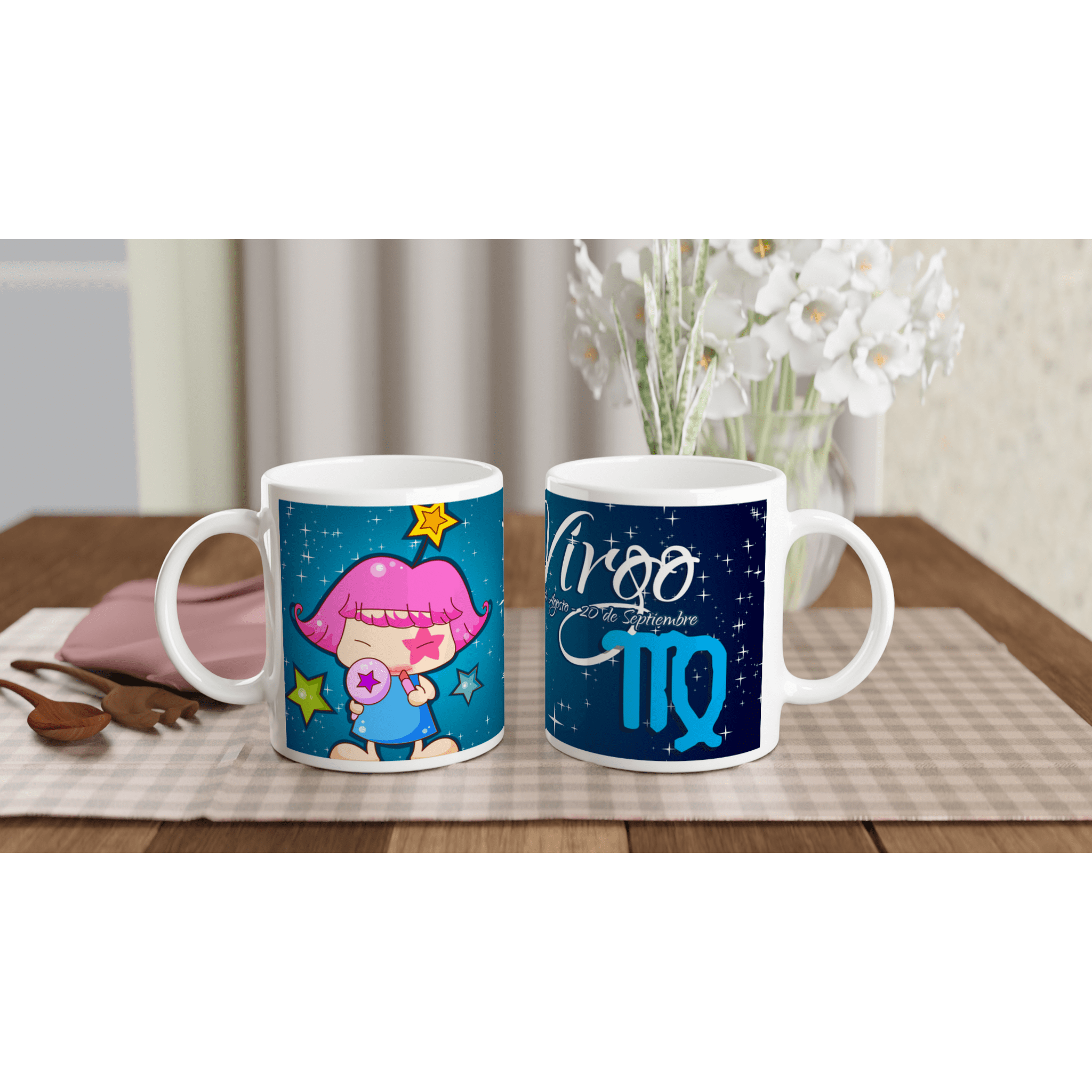 Taza cerámica 325 ml “Virgo” | Apta microondas y lavavajillas - Imagen 3