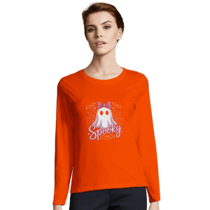 Camiseta de manga larga entallada para mujer de algodón