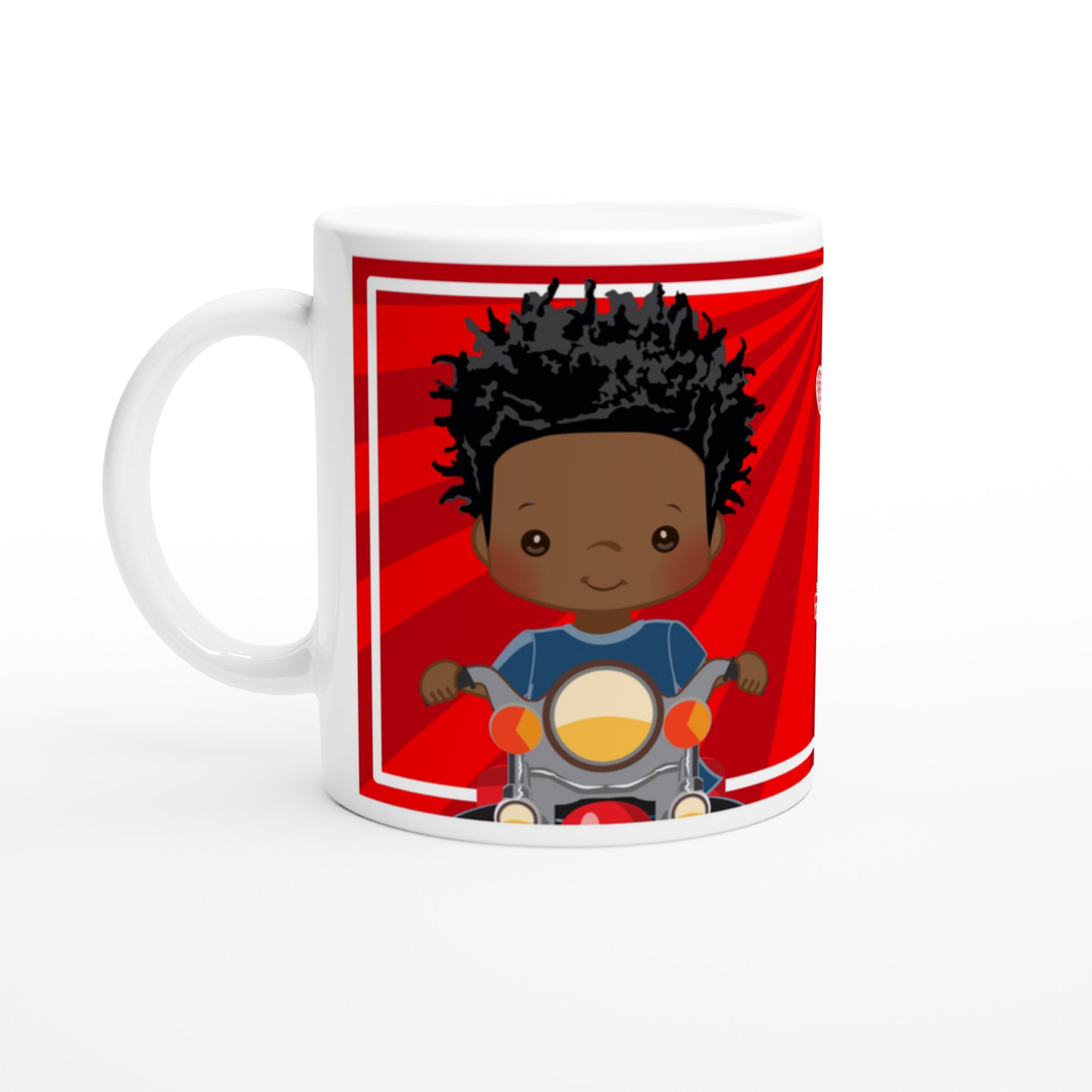 Taza de cerámica 325 ml con diseño motero y frase inspiradora - Imagen 4
