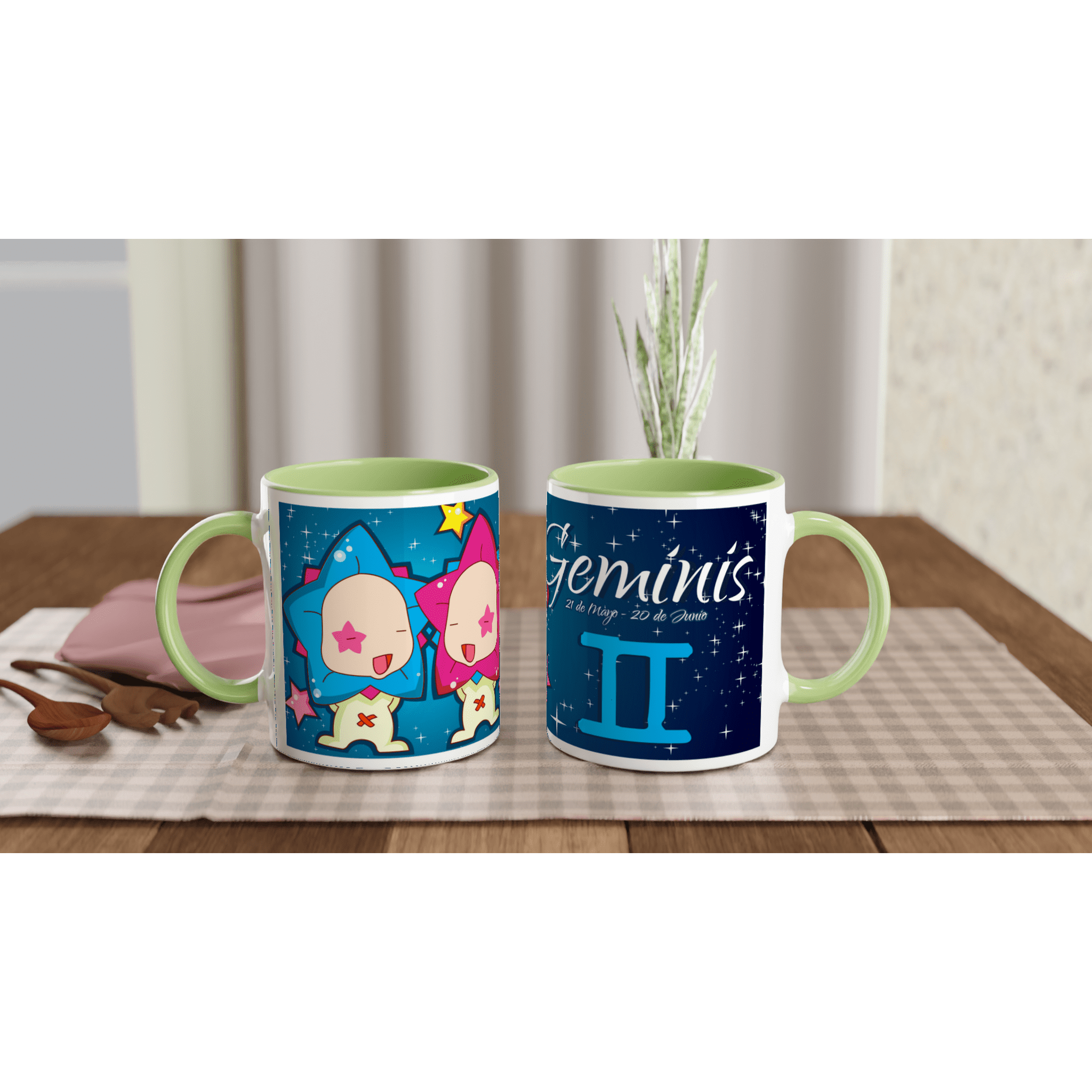 Taza cerámica 325 ml “Géminis” | Apta microondas y lavavajillas - Imagen 2