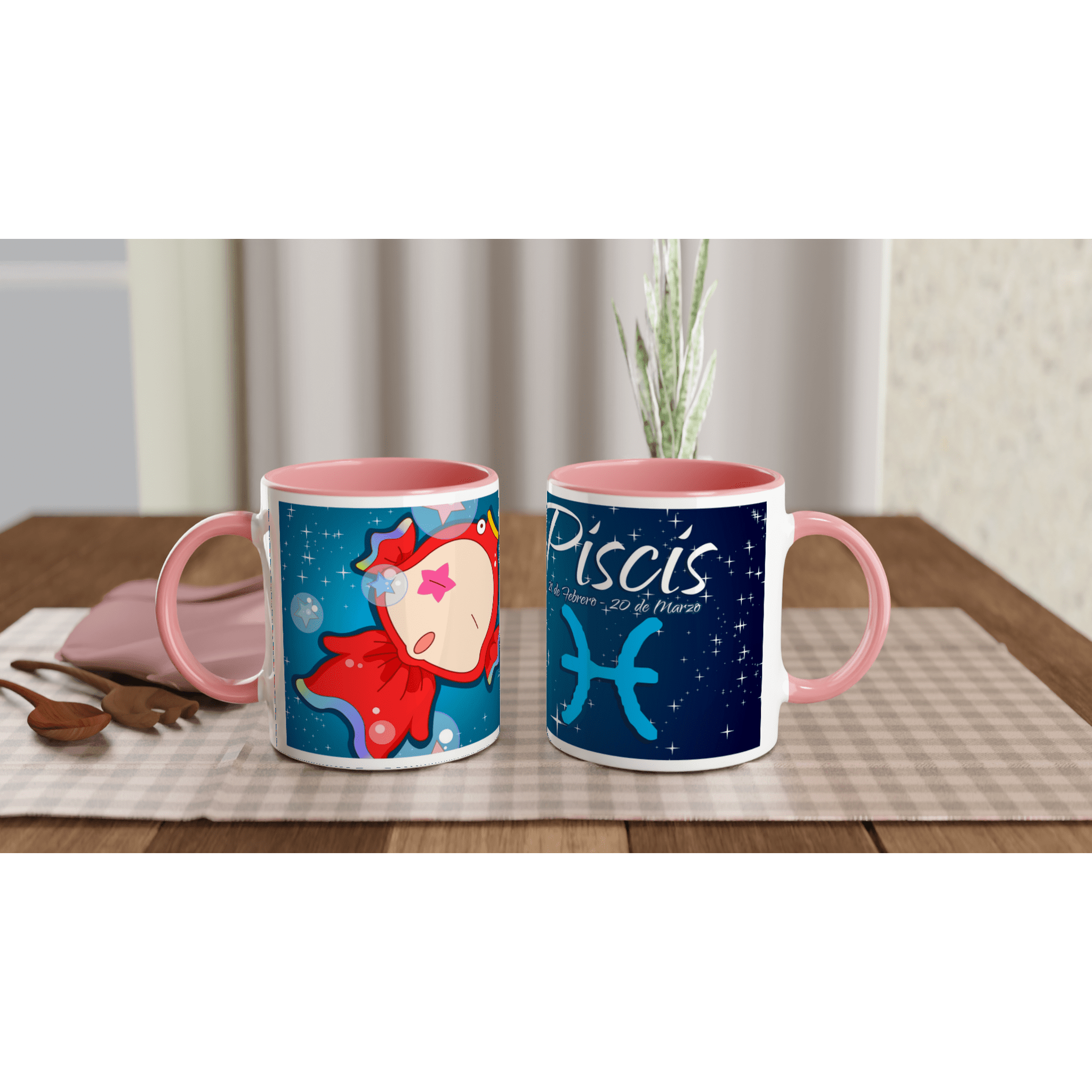 Taza cerámica 325 ml “Piscis” | Apta microondas y lavavajillas - Imagen 8