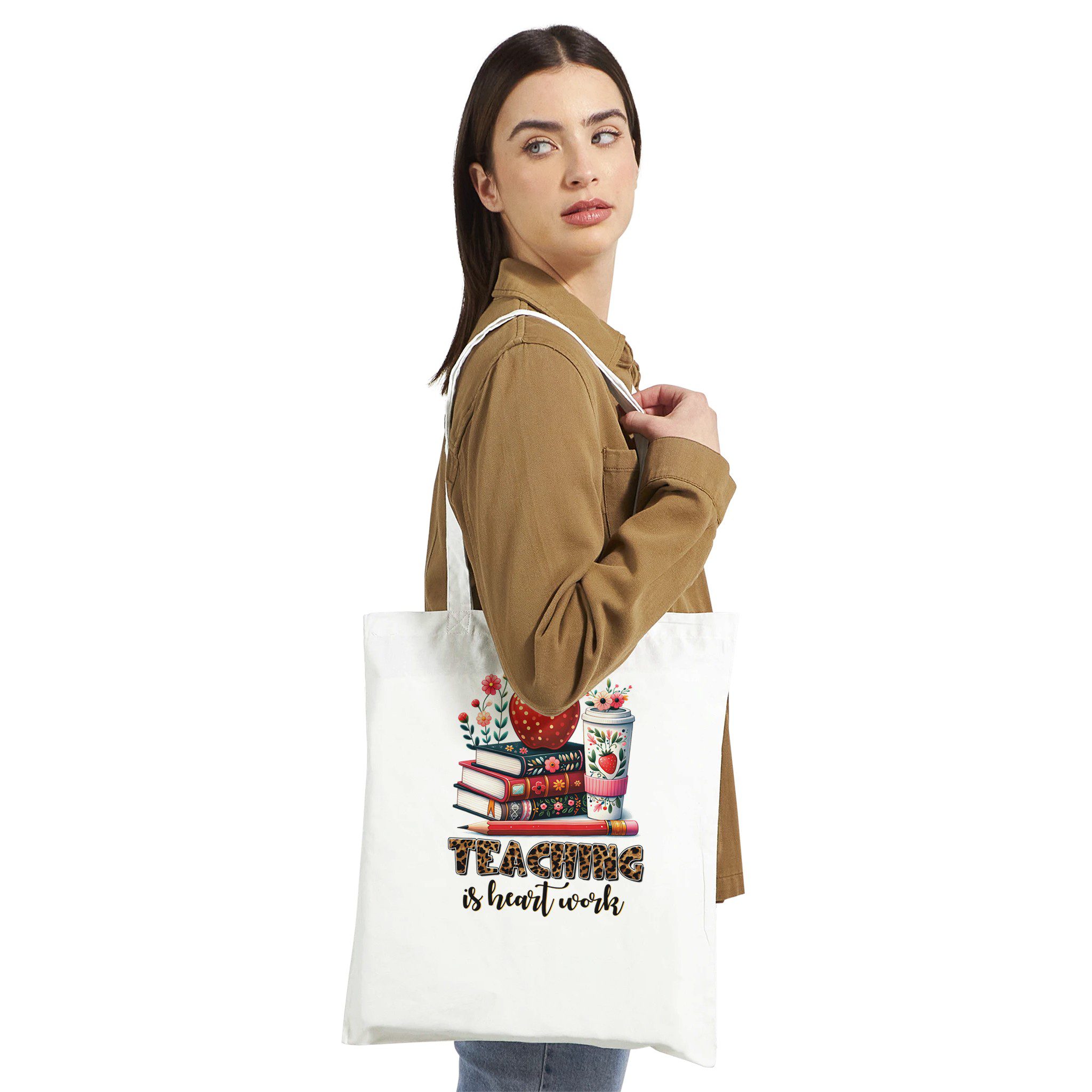 Bolsa de tela ecológica con asas largas | 100% algodón reutilizable - Imagen 6