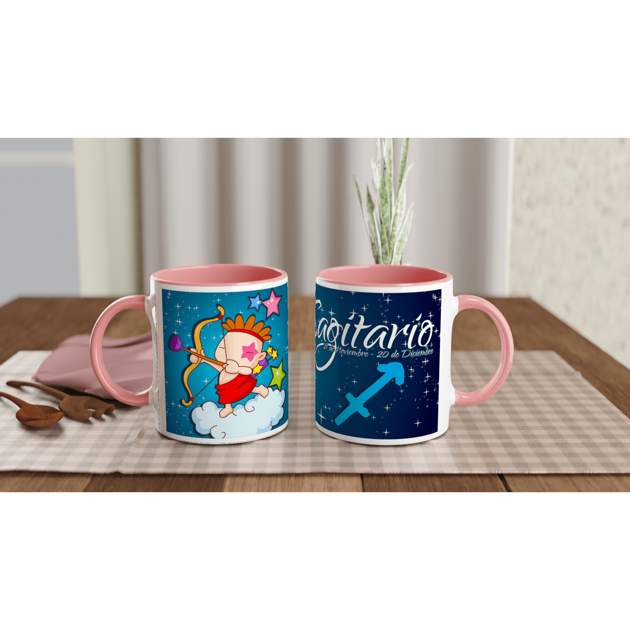 Taza cerámica 325 ml “Sagitario” | Apta microondas y lavavajillas