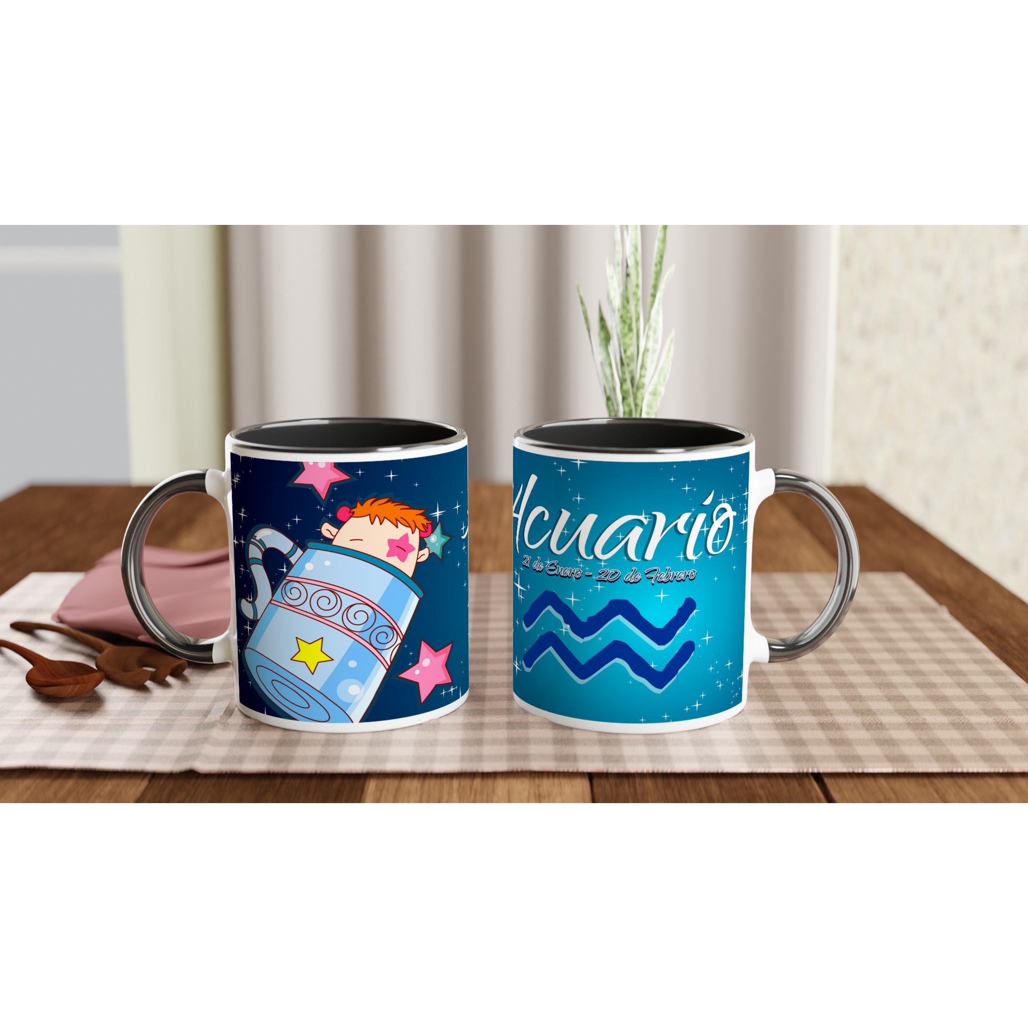 Taza cerámica 325 ml “Acuario” | Apta microondas y lavavajillas - Imagen 2