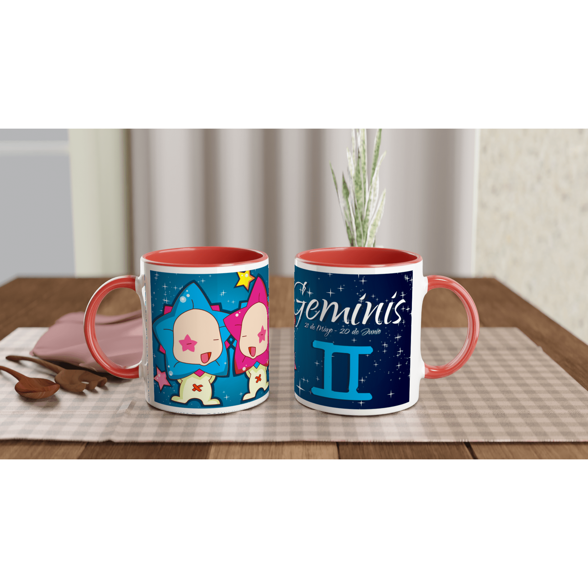 Taza cerámica 325 ml “Géminis” | Apta microondas y lavavajillas - Imagen 5