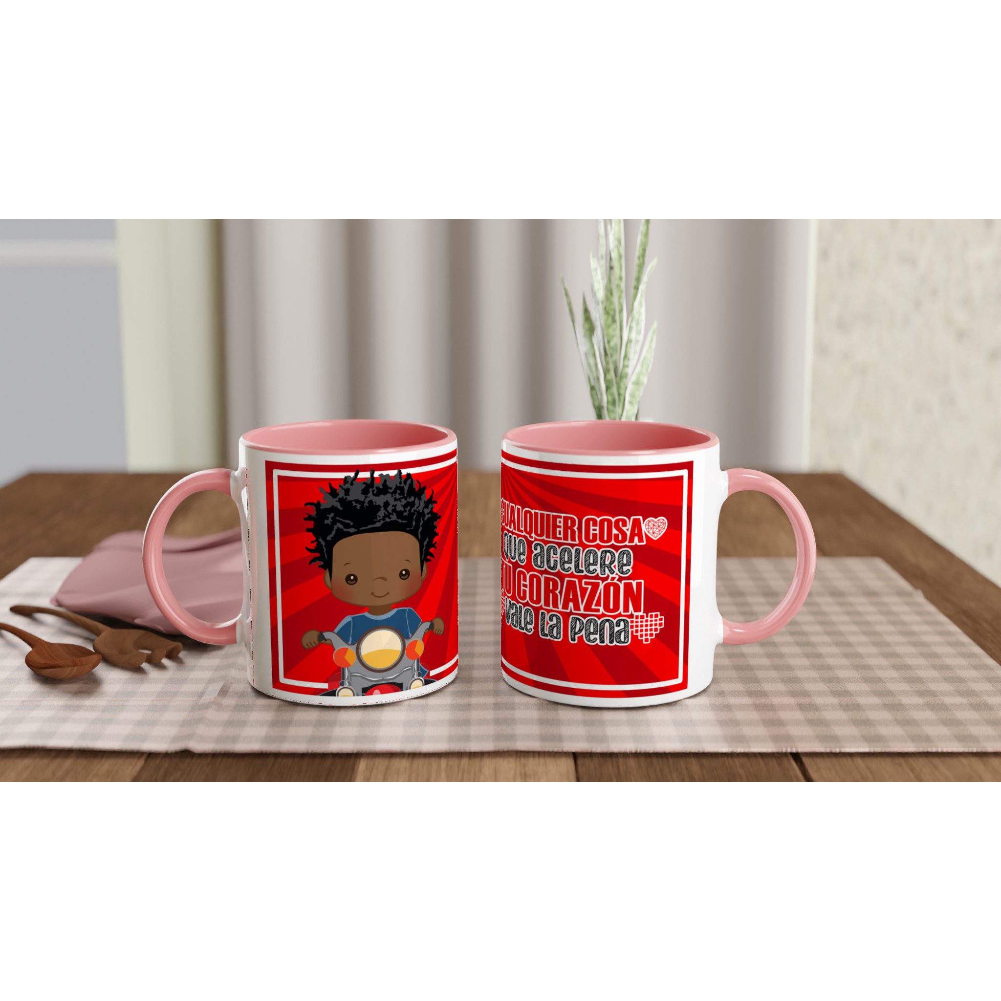 Taza de cerámica 325 ml con diseño motero y frase inspiradora - Imagen 8
