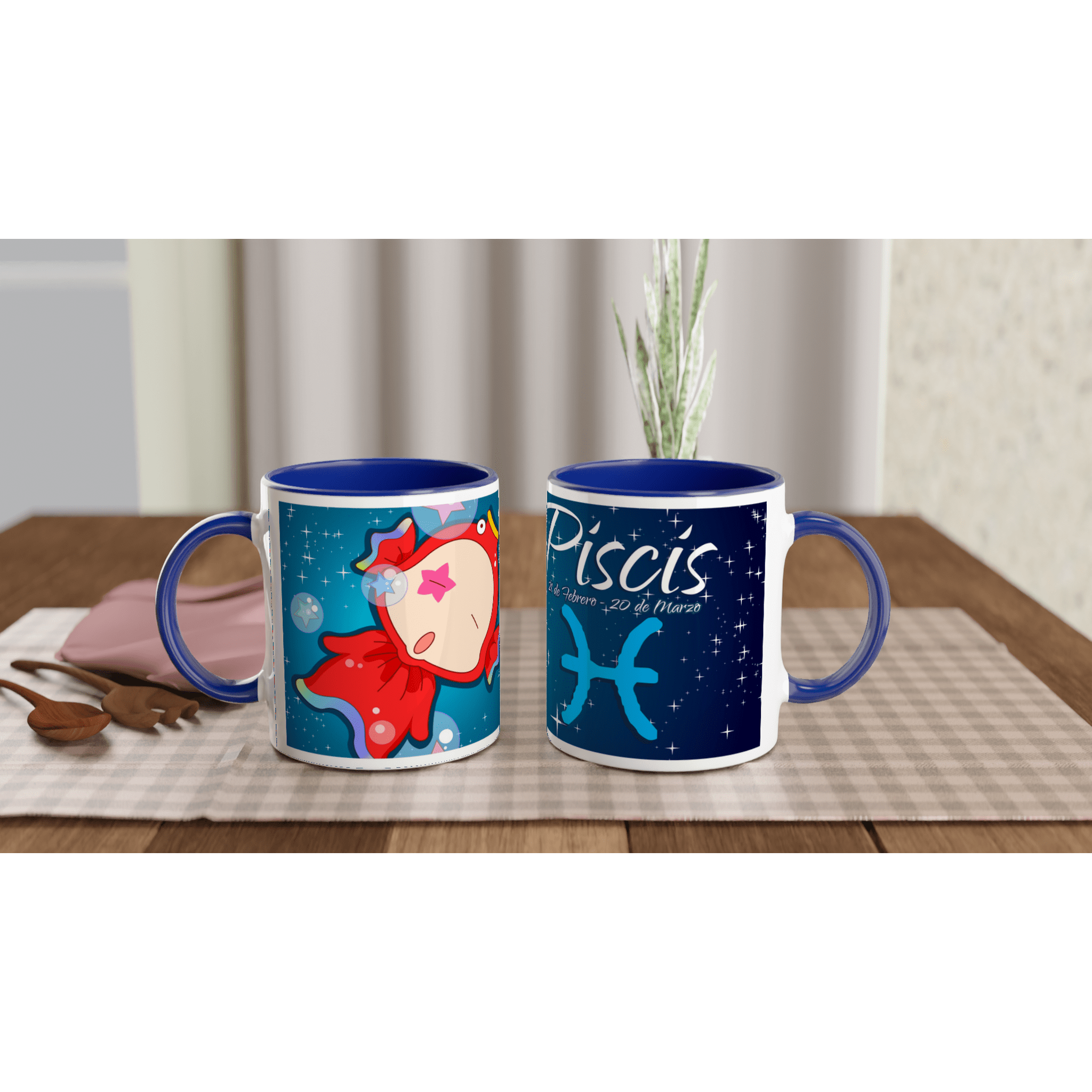 Taza cerámica 325 ml “Piscis” | Apta microondas y lavavajillas - Imagen 7