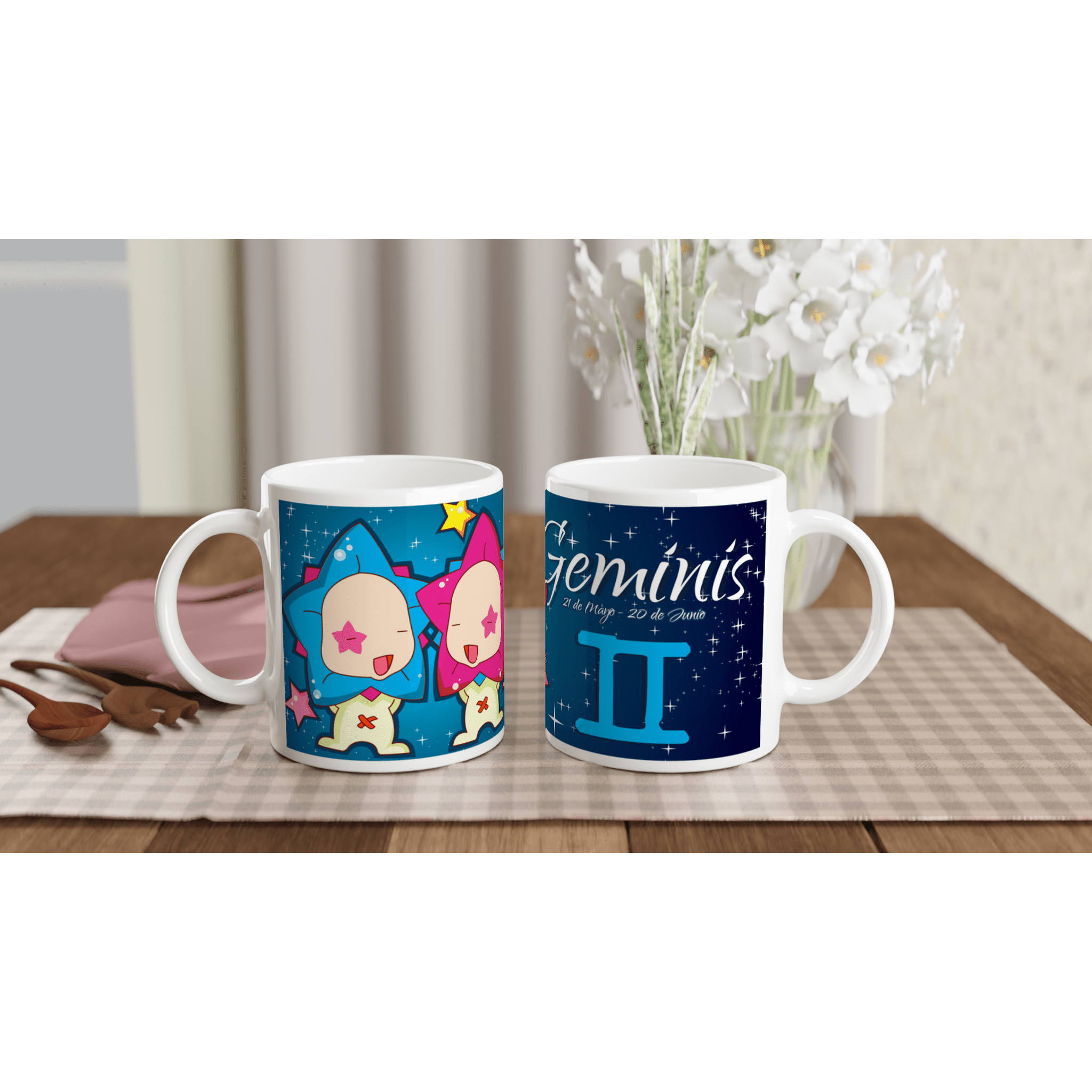 Taza cerámica 325 ml “Géminis” | Apta microondas y lavavajillas - Imagen 7