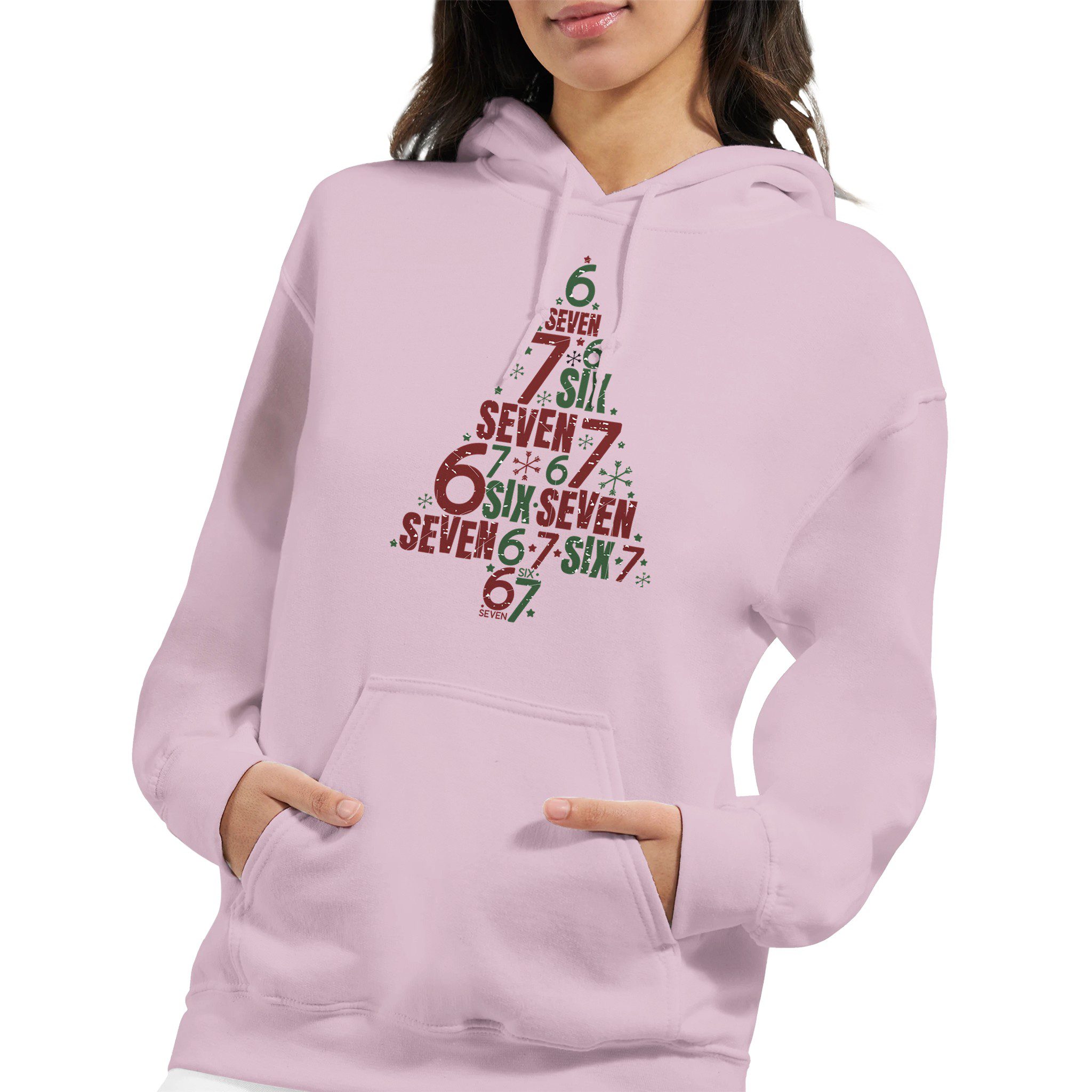 Sudadera unisex con capucha diseño navideño árbol de números | Gildan® 18500 - Imagen 5