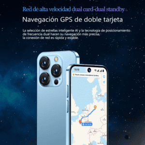 Mini teléfono inteligente azul