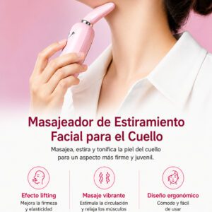 Masajeador de Estiramiento Facial para el Cuello Rosa