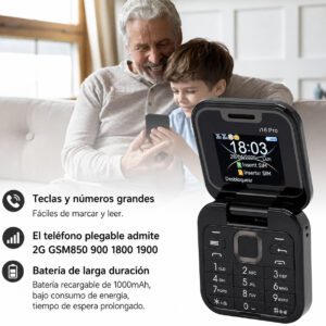 Teléfono plegable con doble pantalla  i16 Pro negro