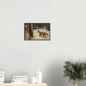Cuadro Zorro en el Bosque Nevado – Arte Naturalista