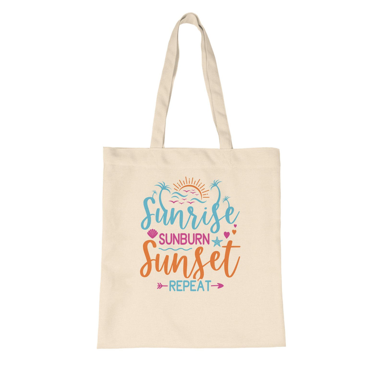 Bolsa de tela ecológica con diseño veraniego “Sunrise Sunset” - Imagen 2
