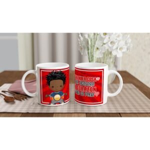 Taza de cerámica 325 ml con diseño motero y frase inspiradora