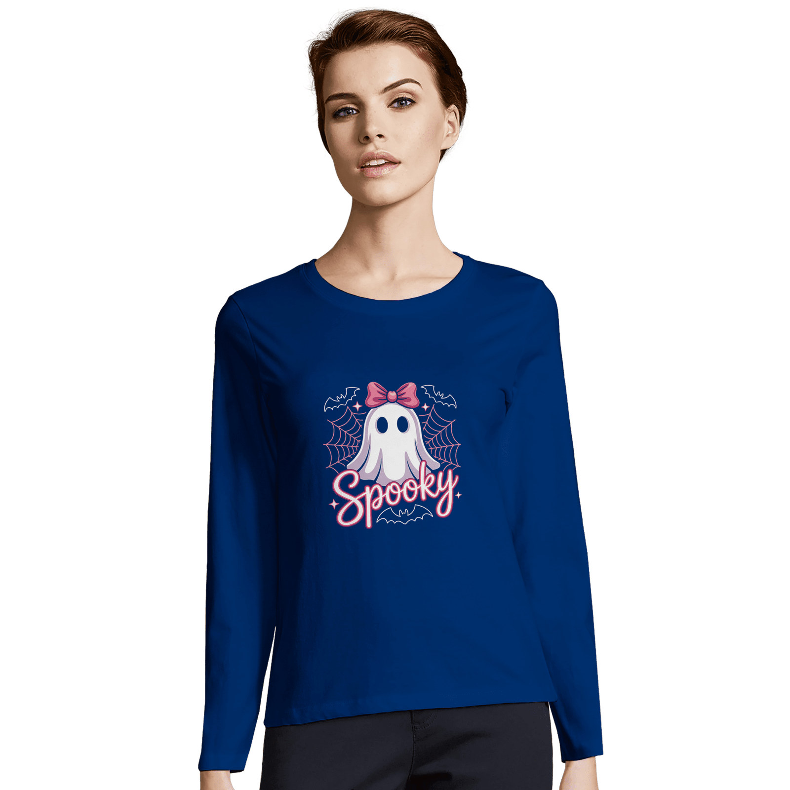 Camiseta de manga larga entallada para mujer de algodón - Imagen 9