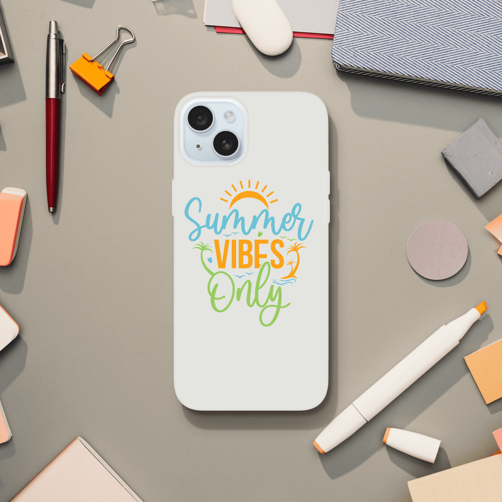 Carcasa Flexi personalizada “Summer Vibes Only” para iPhone