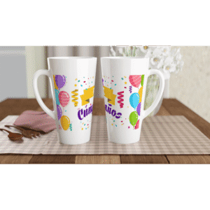 Taza cerámica blanca 500 ml “Feliz Cumpleaños” | Regalo original