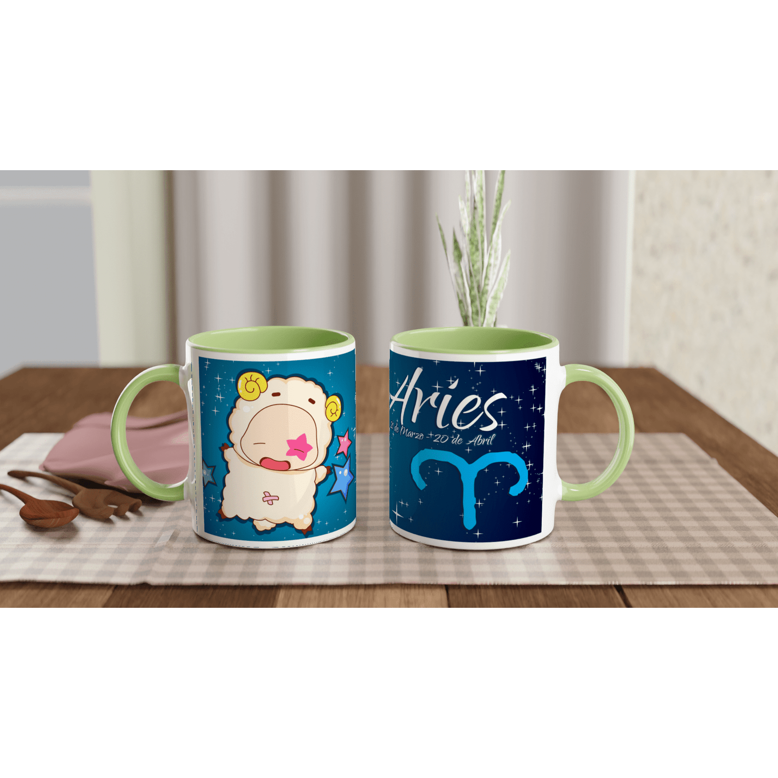 Taza cerámica 325 ml “Aries” | Apta microondas y lavavajillas - Imagen 2