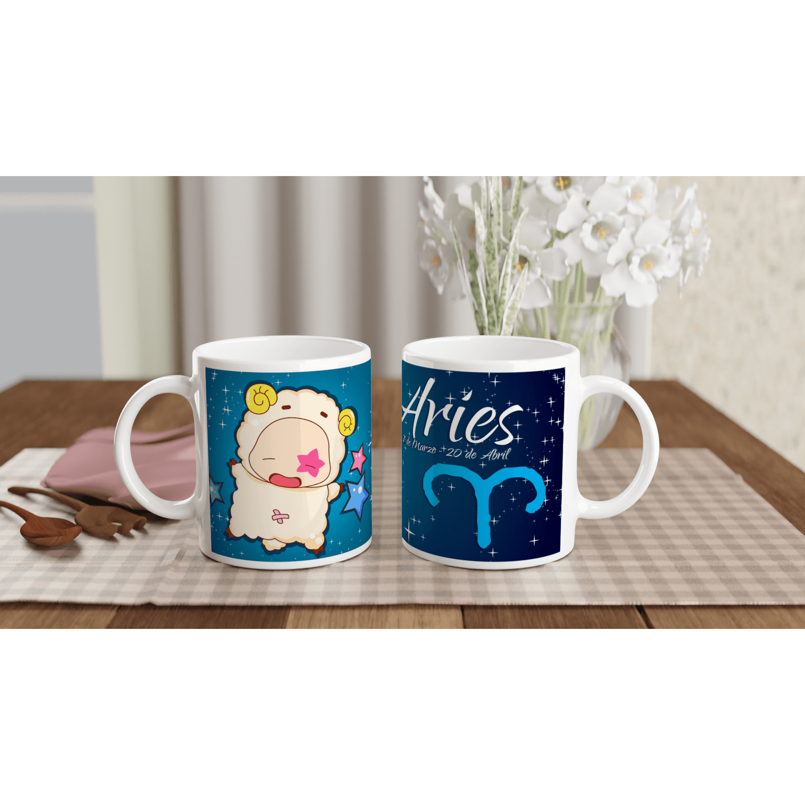 Taza cerámica 325 ml “Aries” | Apta microondas y lavavajillas - Imagen 7