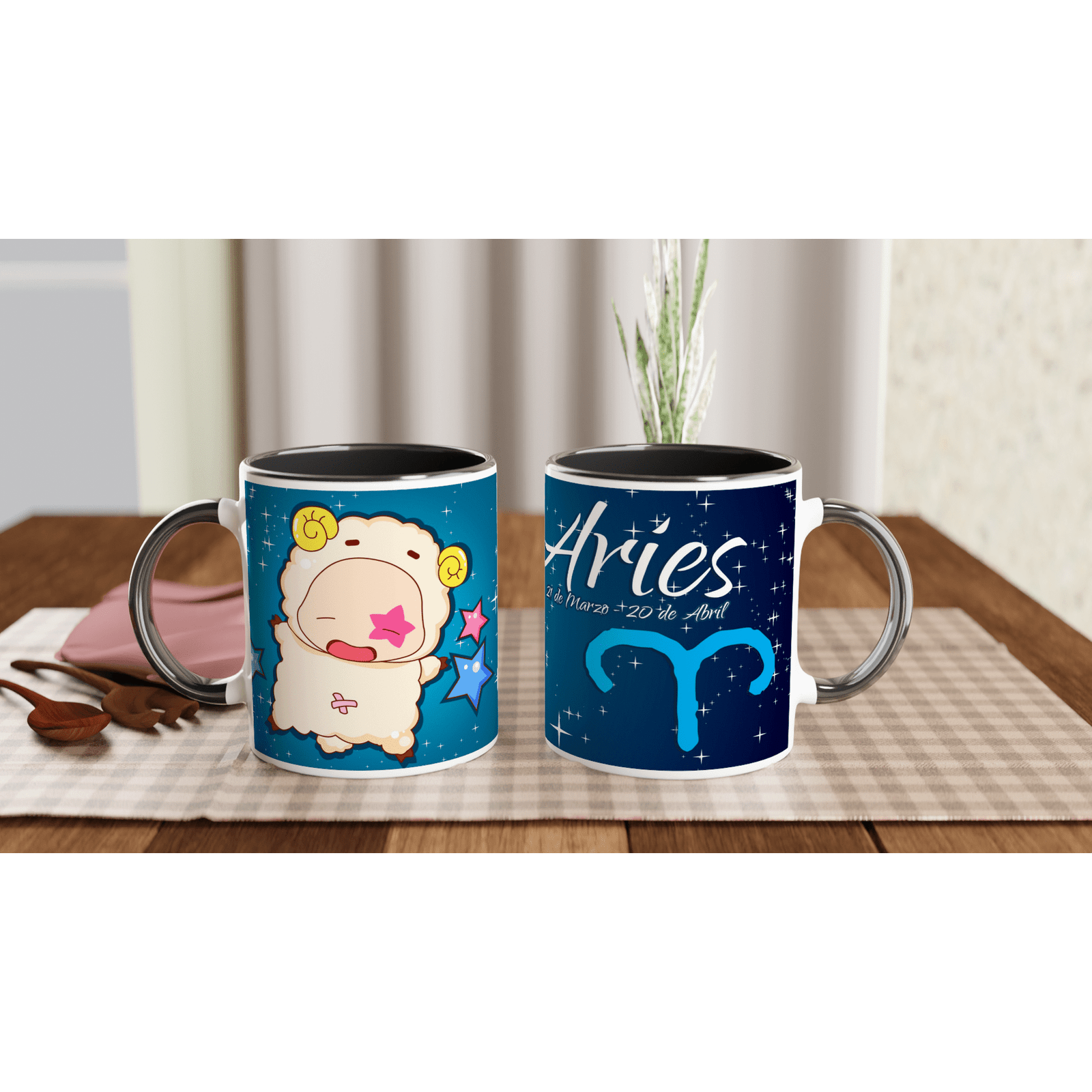 Taza cerámica 325 ml “Aries” | Apta microondas y lavavajillas - Imagen 3
