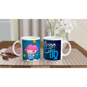 Taza cerámica 325 ml “Virgo” | Apta microondas y lavavajillas
