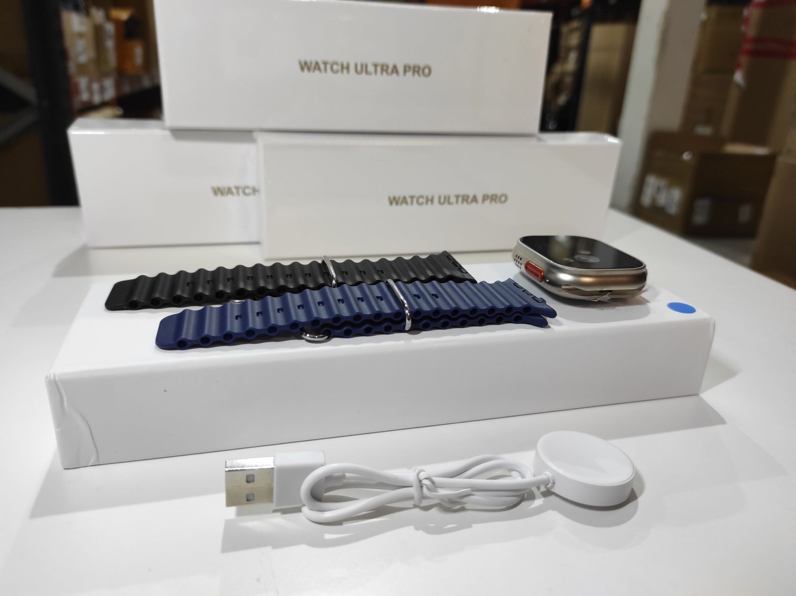 Smartwatch Ultra Pro con 2 correas ( negro + azul ) - Imagen 4