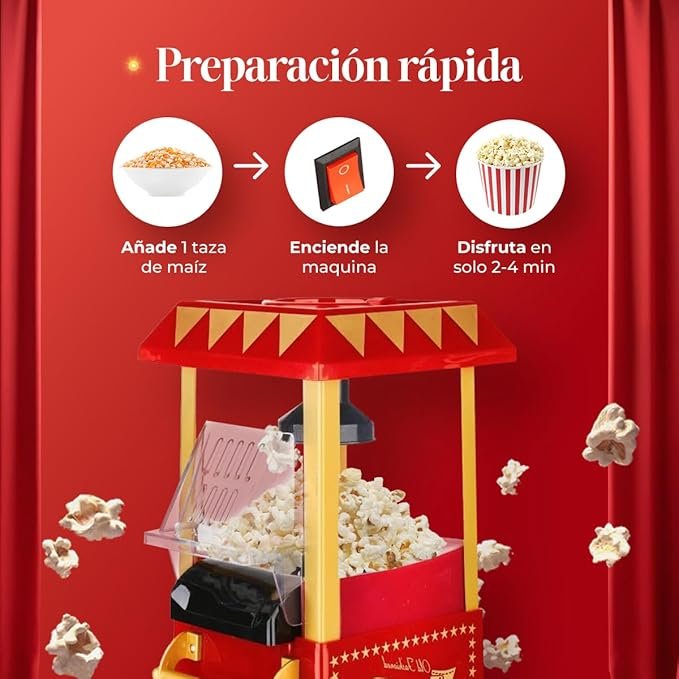 Máquina de palomitas vintage - Imagen 2